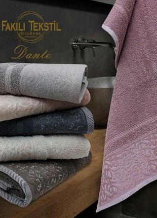 Набор махровых полотенец для бани 70 на 140 см в упаковке 6 штук fakili tekstil dante1 фото