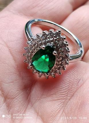 Кольцо в форме зеленой капли8 фото
