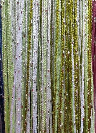 Штори нитки дощ кисея пряма