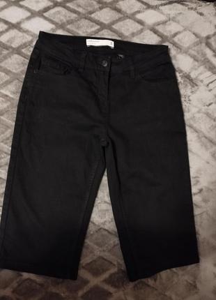 Шорти джинсові чорні подовжені жіночі,розмір 8(36) на 44-46розмір від next7 фото