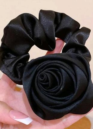 Резинка с цветком с розой с розочкой бантик заколка цветок роза в волосы для волос8 фото