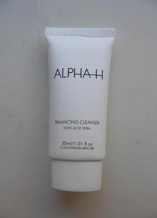 Молочко для вмивання alpha-h balancing cleanser with aloe vera 30 ml