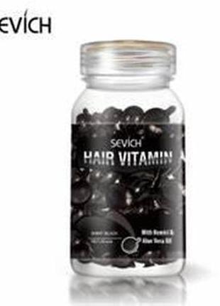 Витамины-капсулы для темных волос и защиты от солнца sevich (витамин в5 и алоэ) 30 шт.2 фото