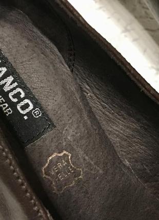 Кожаные женские коричневые туфли6 фото