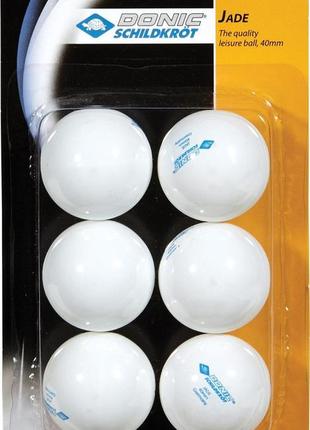 М'ячі для настільного тенісу donic-schildkrot jade ball (blister card) (6) gl-55