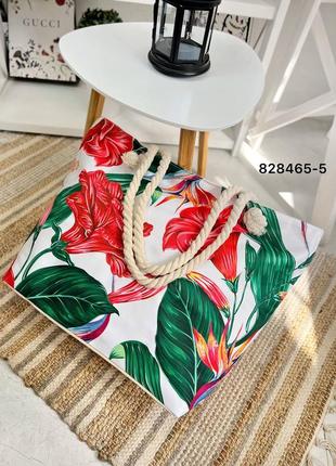 Крутая стильная сумка на лето шоппер 30/40 лен8 фото