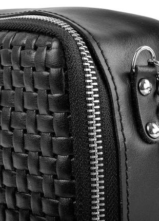 Женская кожаная сумка-клатч черная eterno an-k117bld8 фото