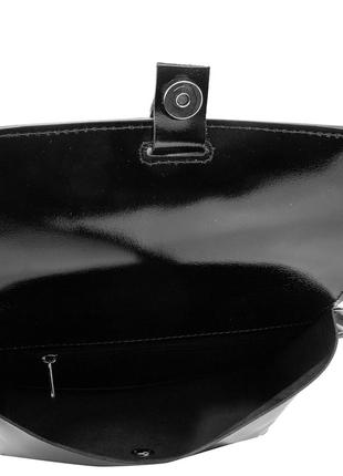 Женская кожаная сумка саквояж (ридикюль) черная eterno an-k150-black10 фото