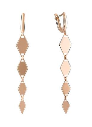 Золотые серьги без камней