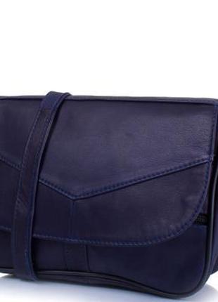 Женская кожаная сумка минилистоноша темно синяя tunona sk2409-6