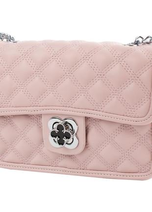 Сумка женская из кожзама розовая valiria fashion oda8186-pink