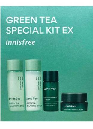 Innisfree green tea seed trio kit увлажняющий балансирующий набор зеленый чай3 фото