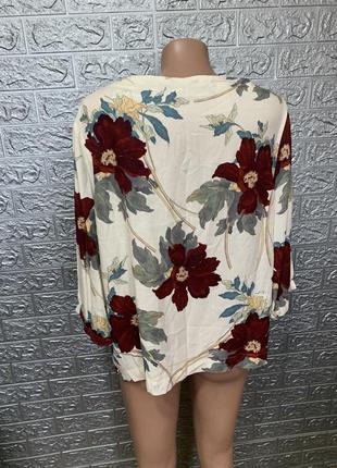Блуза блузка в цветочный принт блуза в цветочный принт3 фото
