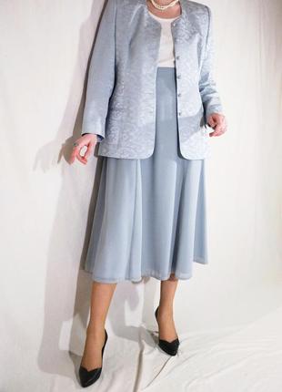 Винтажный костюм с юбкой и пиджаком fabian bocc (рето, винтаж)3 фото
