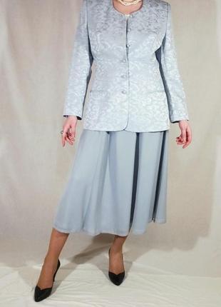 Винтажный костюм с юбкой и пиджаком fabian bocc (рето, винтаж)8 фото