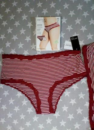 Нежные женские трусики хипстеры с кружевом, модал, трусы esmara германия, 3xl