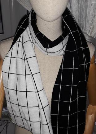 Шарф в клетку двухсторонний