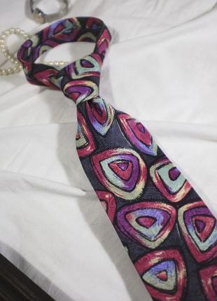 Винтажный итальянский шелковый галстук carnaval de venise (ретро, винтаж)2 фото