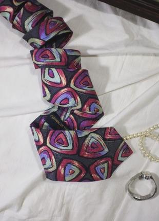 Винтажный итальянский шелковый галстук carnaval de venise (ретро, винтаж)4 фото