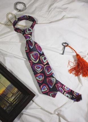 Винтажный итальянский шелковый галстук carnaval de venise (ретро, винтаж)