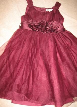 Красивое платье bhs 3-4г,