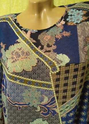 Шифоновая блуза свободного кроя-рукав волан3 фото
