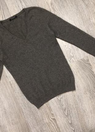 100% кашеміру базовий светр з v-подібним вирізом3 фото
