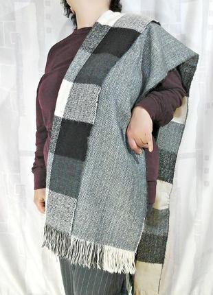 Роскошная двухсторонняя шаль, шарф, акрил4 фото