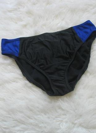 Черные плавки с синими вставками по бокам m&amp;s