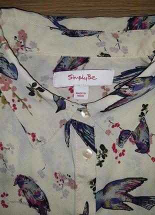 Модная блузка в птицы6 фото