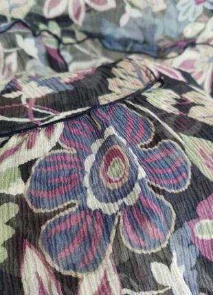 Шелковая блуза натуральный шелк жатка цветочный принт esprit2 фото