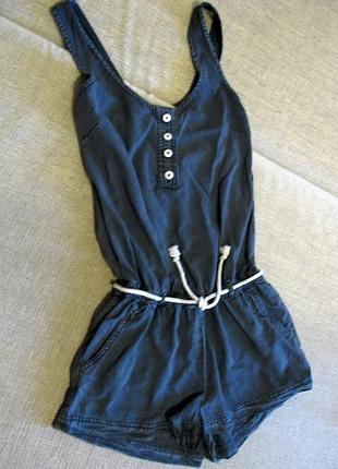 Серый джинсовый ромпер комбинезон шортами soulcal &amp; co