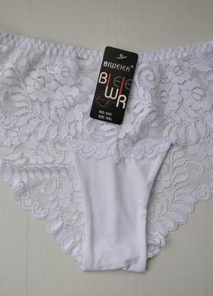 Трусики biweier мереживні білий xхl 48-50 633