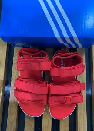 Сандалії босоніжки жіночі adidas sandal red white червон6 фото