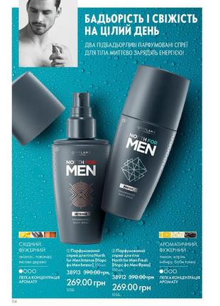 Парфумований спрей для тіла north for men