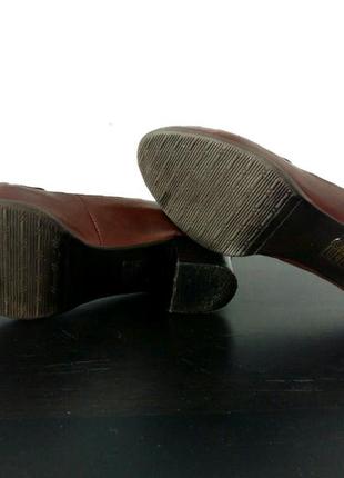 Туфли лоферы кожа коричневые маленький каблук бренд litfoot6 фото