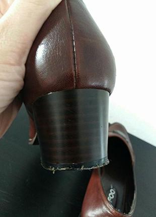 Туфлі лофери шкіра коричневі маленький каблук бренд litfoot8 фото