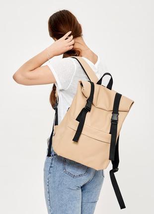 Жіночий рюкзак ролл sambag rolltop milton бежевий