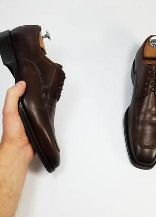 Flecs made in italy кожаные туфли броги оксфорды коричневого цвета2 фото