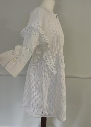 Платье сарафан пляжная туника прошва воланы бренд zara3 фото