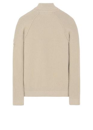stone island ghost piece roll neck sweater beige