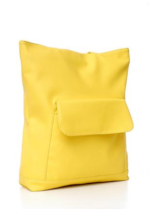 Женская сумка sambag shopper желтая1 фото