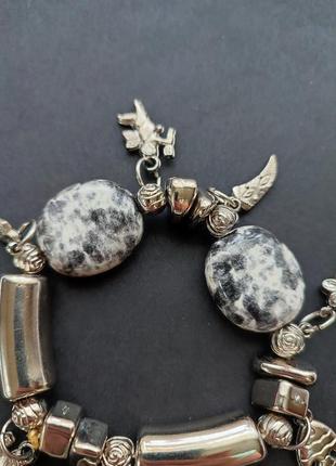 Винтажный браслет с ангелочками , метал керамика италия7 фото