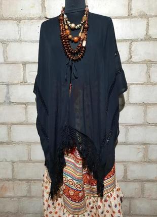 Накидка бохо кардиган блузон пляжна бохо
