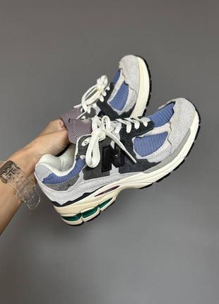 New balance 2002r grey / blue кроссовки спортивные