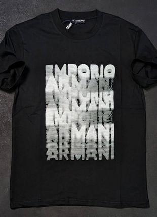 Брендовые мужские футболки armani / футболка армани черная