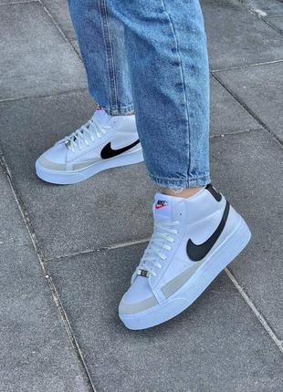 Кроссовки nike blazer mid platform «white black’ кроссовки»