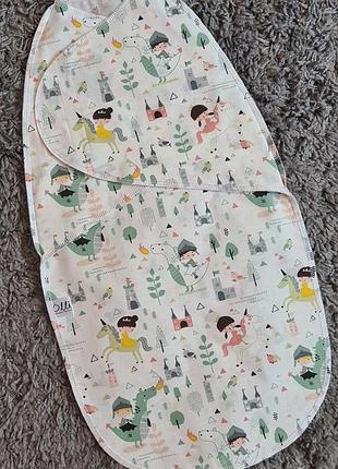 Пеленка-кокон на липучках 0-3 мес