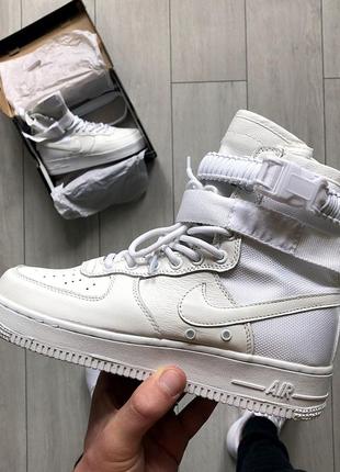 😍nike air force 1 sp high white😍кроссовки женские высокие осенние/весенние кроссовки найк, белые. жіночі кросівки найк форс білі високі5 фото