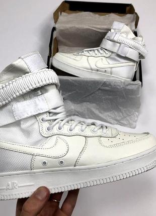 😍nike air force 1 sp high white😍кроссовки женские высокие осенние/весенние кроссовки найк, белые. жіночі кросівки найк форс білі високі6 фото